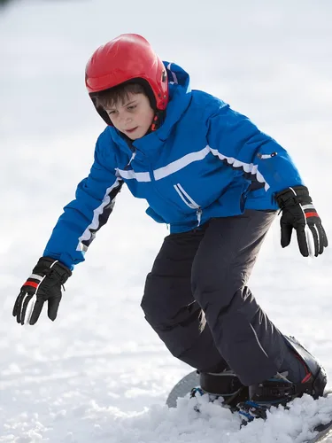 Vista 5 de 2 pares de guantes de esquí para niños, guantes de invierno impermeables para nieve, gruesos y cálidos, guantes de snowboard para niños y niñas