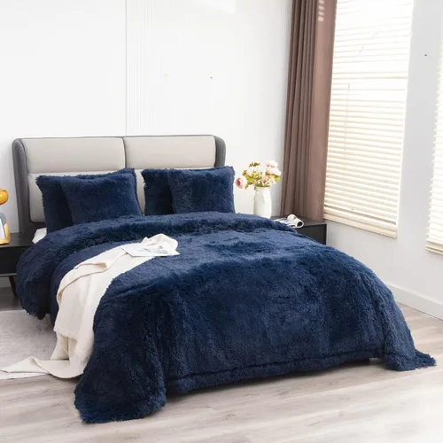 Vista 25 de YUSOKI manta de piel sintética extrasuave con pelos largos, transpirable, de 50 x 60 pulgadas, mullida, acogedora y cómoda, de microfibra de lujo