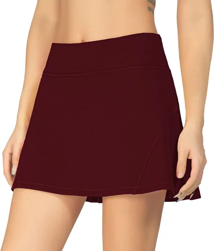 Vista 2 de MCEDAR Falda de tenis plisada para mujer con bolsillos faldas atléticas de tiro medio faldas de golf correr entrenamiento pantalones cortos