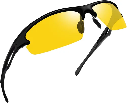 Vista 15 de Joopin Rectangle Sports Sunglasses Polarized UV400 Protection Wrap Around