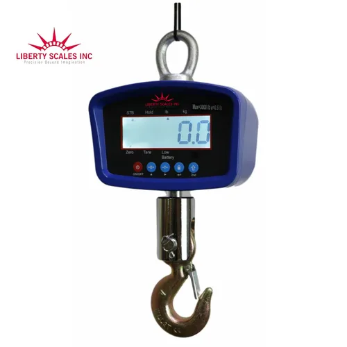Vista 2 de Báscula colgante – Báscula digital industrial de alta resistencia para grúa LCD de uso general mediano para fábrica de granja doméstica – Báscula