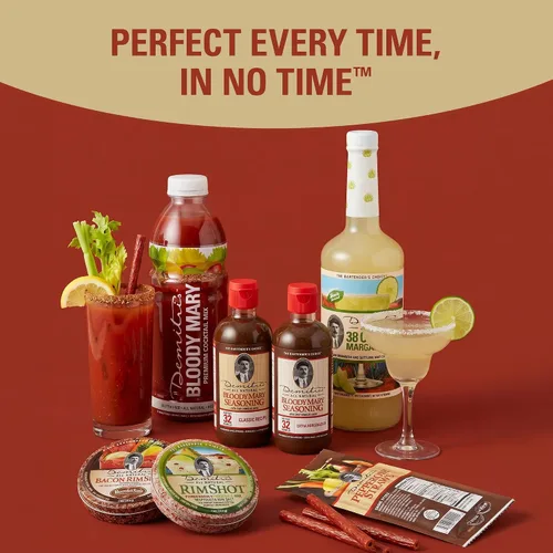 Vista 8 de Demitri's Bloody Mary Mixes - Paquete variado de 8 onzas, juego de 4 Classic Receipe, Extra Horseradish, Chillies & Pepper, Chipotle habañero