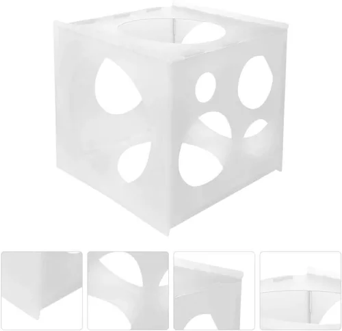 Vista 4 de ABOOFAN Caja de medición de globos de plástico de 11 agujeros, herramienta de medición de tamaño de globo para decoración de globos, arcos