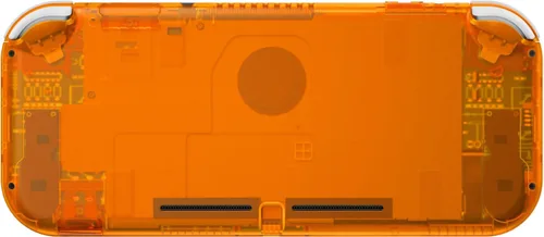 Vista 4 de eXtremeRate Carcasa de repuesto para Nintendo Switch Lite de color naranja transparente para Nintendo Switch Lite, NSL con protector de pantalla