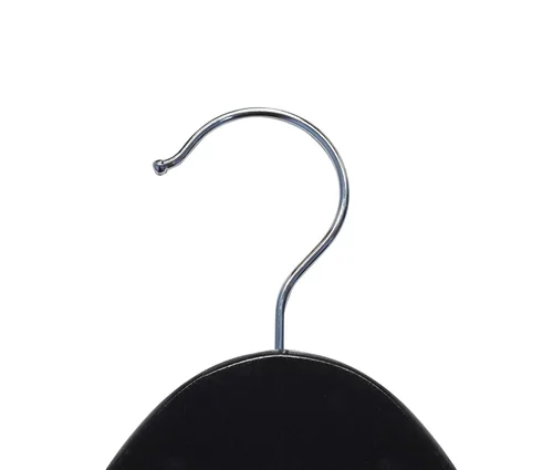 Vista 2 de NAHANCO 20417WB, Percha de madera premium de 17 pulgadas, negro de alto brillo - 100/CTN