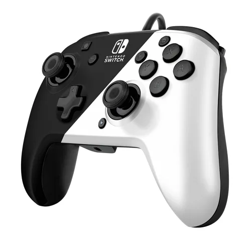 Vista 12 de PDP Gaming Faceoff Deluxe+ Wired Switch Pro Controller - Officially Licensed by Nintendo - OLED Model- BlackWhite - Nintendo Switch