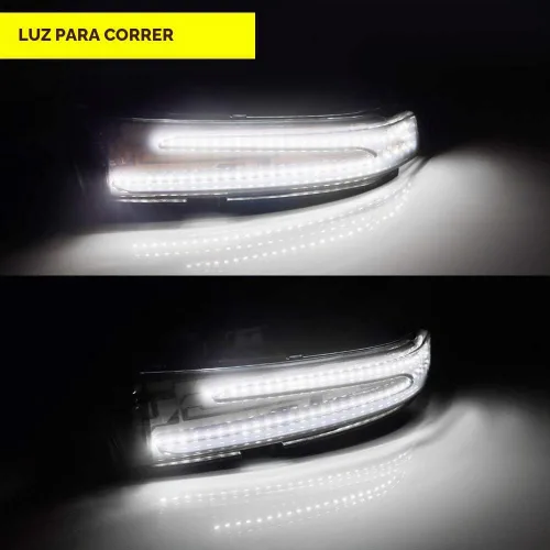 Vista 8 de Lente ahumada Switchback blanco ámbar dinámico intermitente secuencial LED espejo lateral luz de giro montaje para Mercedes-Benz C E S CLA CLS GLK