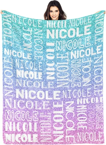Vista 28 de Dr.TOUGH Mantas personalizadas para niños, mantas y mantas personalizadas con nombre para niños y adultos (color 01, 30 x 40 pulgadas)