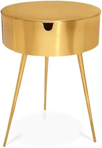 Vista 11 de Meridian Furniture Bali Collection Modern Mesita de noche contemporánea de metal duradero, 16 pulgadas de ancho x 16 pulgadas de profundidad x 23