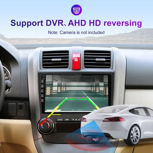 Vista 5 de Android doble DIN 10 pulgadas pantalla táctil Bluetooth coche estéreo con navegación GPS, Bluetooth y radio FM cámara de respaldo, Steeling Wheel