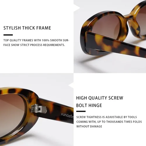 Vista 4 de VANLINKER Gafas de sol polarizadas retro ovaladas para mujeres y hombres, estilo pequeño de los años 90, VL9580, C4 Tortoise FrameMarrón Lente Tinted