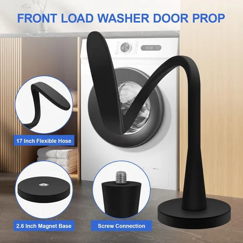 Vista 6 de Premium - Accesorio para puerta de lavadora de carga frontal, mantiene la puerta abierta, evita olores Sturdy Washer Door Prop Magnetic, Flexible