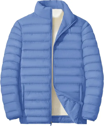 Vista 11 de MAGNIVIT - Chaqueta de plumón para hombre, ligera, abrigada, impermeable, cortavientos, acolchada, con relleno, plegable