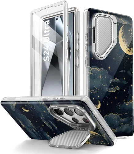 Vista 11 de i-Blason Cosmo - Funda para Samsung Galaxy S24 Ultra con soporte para cámara, [compatible con MagSafe] Elegante funda completa 360 con protector