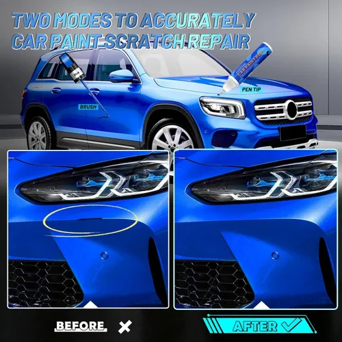 Vista 2 de Pintura de retoque para automóviles, pintura de retoque automotriz 2 en 1, reparación de arañazos de pintura de automóvil, fijación rápida precisa