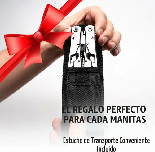 Vista 5 de Alicates multiherramienta – Herramienta de bolsillo de acero inoxidable 12 en 1 con funda duradera para camping, equipo de supervivencia, accesorios