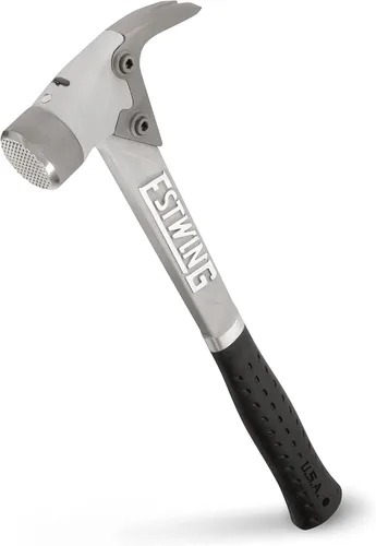 Vista 7 de ESTWING AL-PRO Martillo de Enmarcado de Aluminio - 14 oz Garra Recta Rip con Cara Lisa y Agarre de Reducción de Impactos - ALBK, Negro