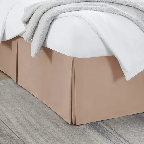 Vista 15 de Nestl Falda de cama individual blanca – Falda de cama de tamaño individual de 14 pulgadas de caída – Faldas de cama de microfibra cepillada – Falda