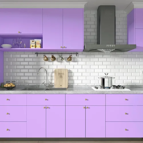 Vista 6 de YENHOME Papel tapiz de color liso morado para gabinetes, regreso a la escuela, 17.7 x 80 pulgadas, papel tapiz de despegar y pegar de color morado