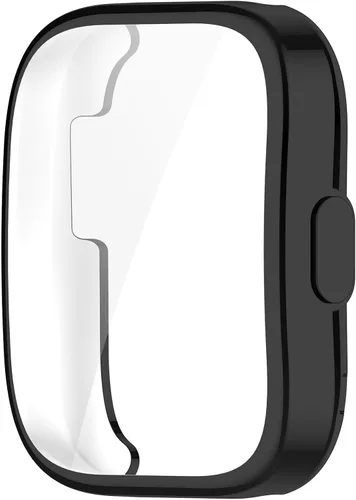 Vista 5 de Paquete de 2 fundas de poliuretano termoplástico con protector de pantalla para Amazfit Bip 5, protector de pantalla HD ultrafino, antiarañazos, sin