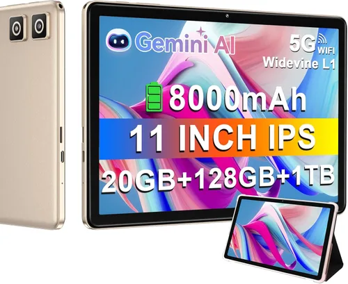 Vista 7 de DMOAO Tablet 2026 Tabletas Android de 11 pulgadas con 128 GB + 20 GB de almacenamiento grande, Octa-Core 2.0Ghz, 8000mAh, carga rápida de 18 W, WiFi