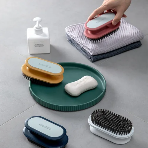 Vista 3 de Cepillo de limpieza para el hogar, cepillo de cerdas suaves, cepillo para quitar manchas de zapatos, juego de suministros de limpieza, cepillos