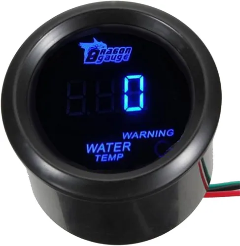 Vista 8 de ESUPPORT - Kit de medidor universal de 2 pulgadas (52mm) digital para turbo/boost del motor con luz LED azul