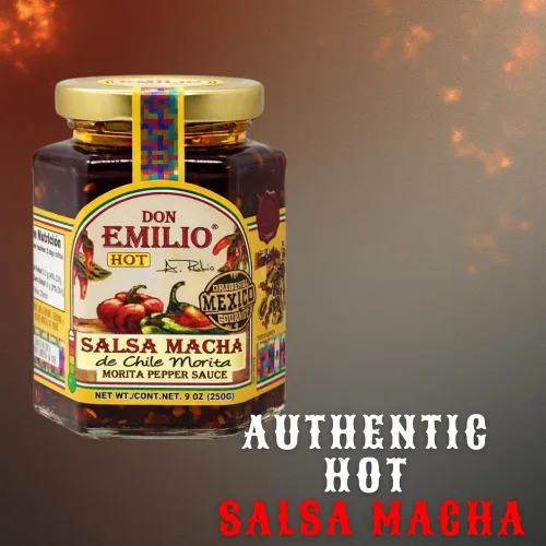 Vista 6 de Don Emilio Hot Chili Arbol Salsa Macha - Tarro prémium de 9 onzas Topping gourmet mexicano artesanal, aceite de chile de pimiento rojo crujiente