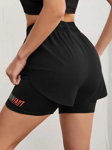 Vista 5 de YOAKUKA Pantalones cortos de entrenamiento 2 en 1 para mujer, para gimnasio, yoga, correr, ciclismo, tenis, faldas de verano