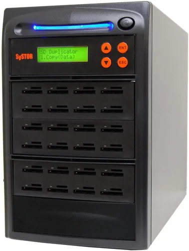 Vista 10 de Systor Duplicador de tarjetas SD/microSD 1:7 - 2GB/Min - Copiadora de memoria flash múltiple independiente y borrador/desinfectante, velocidades