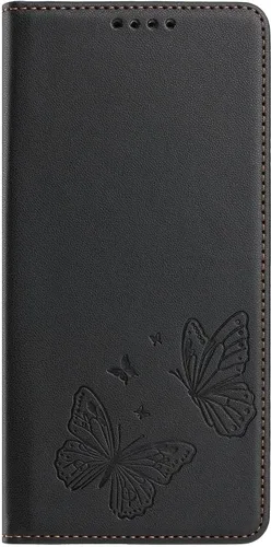 Vista 6 de Compatible con Nothing CMF Phone 1 Flip Kickstand Magnético Cierre a Presión Ranura para Tarjeta Funda para Teléfono Negro