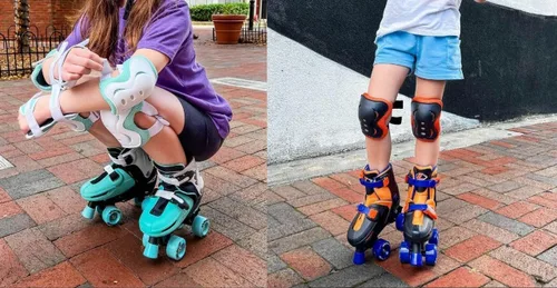 Vista 7 de Lenexa Go GRO - Paquete de patines cuádruples ajustables, patines para niños y niñas