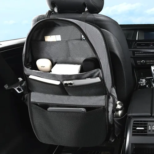 Vista 9 de Coverado Organizador para Asiento Trasero de Coche, Organizador de Asiento de Coche de Cuero Nappa con Soporte para Tableta de Pantalla Táctil