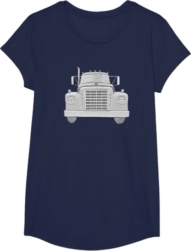 Vista 64 de Camiseta clásica de camión pesado International Harvester IH Loadstar, Negro, S