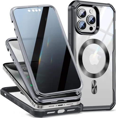 Vista 17 de [Bucle de CD + protector de pantalla de privacidad] Funda magnética para iPhone 7/8/SE 2020/SE3, [protección contra caídas de grado militar]