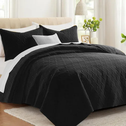 Vista 8 de Lavsiry Juego de ropa de cama acolchada de tamaño individual beige con funda de almohada, colcha ligera de verano, sobrecama, manta acolchada suave