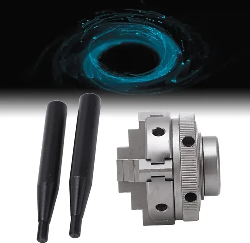 Vista 3 de Mandril de torno autocentrante, reversible de 4 mandíbulas de alta dureza Mini torno Chuck M14 45 de acero preciso para máquina herramienta