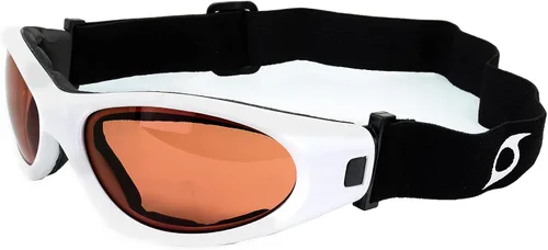 Vista 7 de 3 pares de gafas Hurricane de categoría 5 Jet Water Ski gafas híbridas Marco blanco con lente de espejo de conducción marcos negros y rojos
