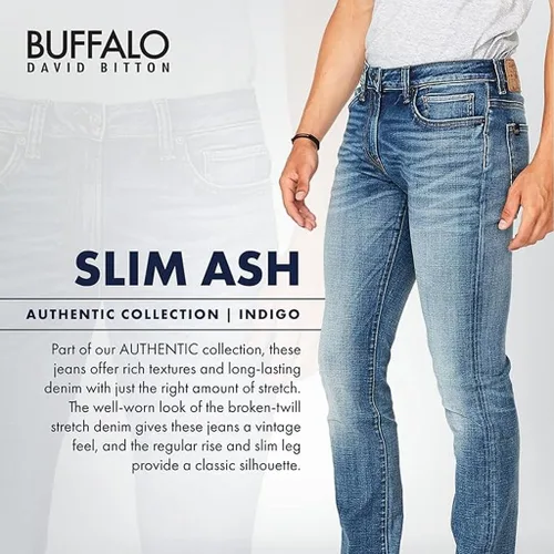 Vista 6 de Buffalo David Bitton Jeans Slim Ash para hombre
