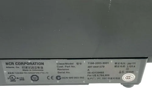 Vista 9 de Tekswamp NCR RealPOS 7198-2003-9001 Impresora térmica de recibos POS de dos caras USB Serial con adaptador de CA