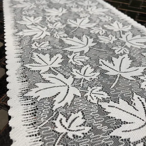 Vista 2 de Cinta de encaje elástico de 8 pulgadas de ancho para costura, ropa y manualidades de bricolaje, 5 yardas (9251 blanco)