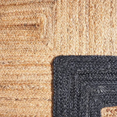 Vista 7 de SAFAVIEH Natural Fiber Collection NFB852Z - Alfombra de pasillo de 2 pies 3 pulgadas x 8 pies, natural y negro, hecha a mano de tejido plano
