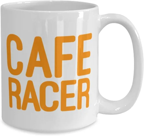 Vista 2 de CAFE RACER Taza de café 15oz, color blanco