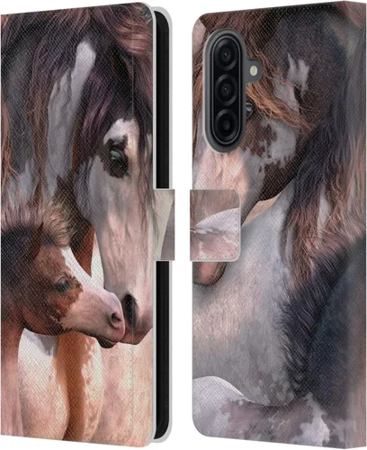 Vista 129 de Head Case Designs Officially Licensed Laurie Prindle A Morgan Christmas Western Stallion Leather Wallet Case Compatible with Samsung Galaxy A07 4G
