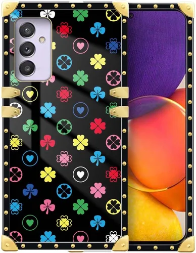 Vista 18 de Funda compatible con Samsung Galaxy A03S 4G, TPU suave de lujo y parte trasera de policarbonato duro para niñas y mujeres, funda protectora a prueba