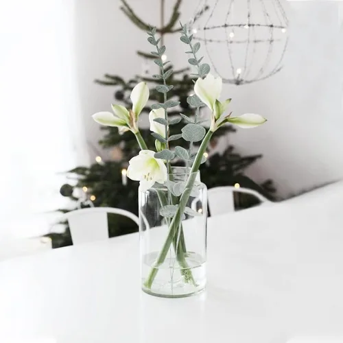 Vista 6 de GREENRAIN 24 piezas de tallo de eucalipto artificial de seda de eucalipto sintético, ramas de eucalipto falsas, plantas para bodas, fiestas, ramos