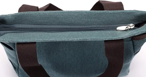 Vista 9 de KAUKKO Women Canvas Handbag Shoulder Bag Cat Big Tote Bag