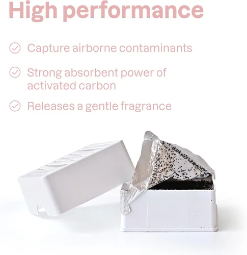 Vista 5 de ATTITUDE Purificador de aire con filtro de carbón activado, ingredientes a base de plantas y minerales, atrapa contaminantes del aire, vegano