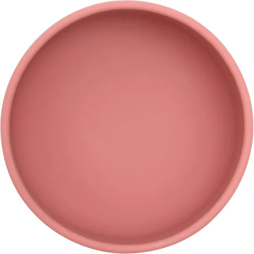 Vista 4 de dollop Tazón de succión de silicona, sin BPA, apto para lavavajillas y microondas (rosa polvoriento)