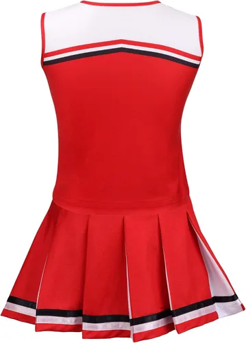 Vista 6 de yolsun - Disfraz de animadora para niñas, de Halloween, lindo uniforme